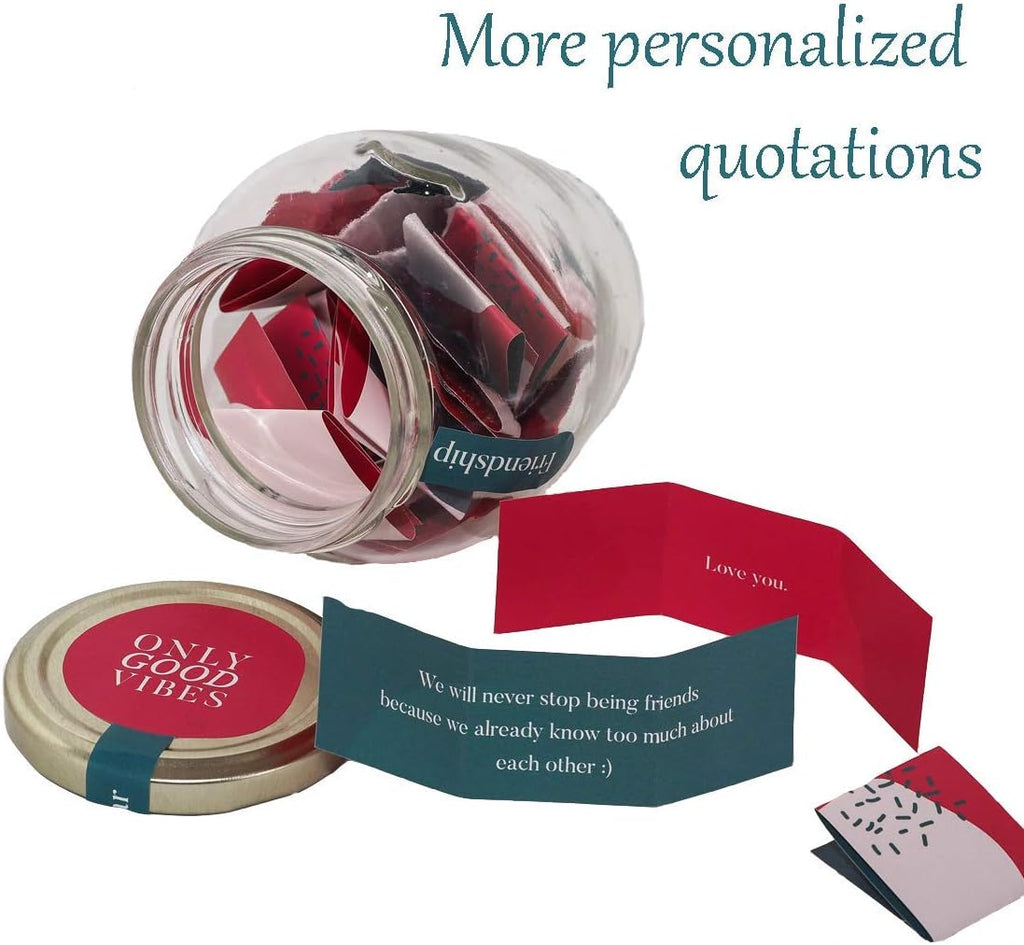 Only Good Vibes Gift Jar - 31 Positive Quotations for Friends, Sisters & Loved Ones | Perfect for Birthdays & Special Occasions