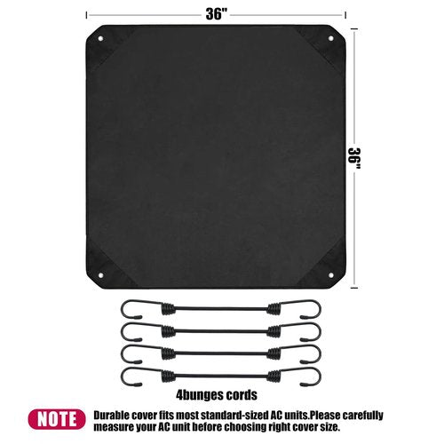 Artllon AC Covers for Outside Winter, 600D Oxford Air Conditioner Covers for Outside, 36''x36'' Waterproof AC Condenser Cover - Universal Top Defender Cover