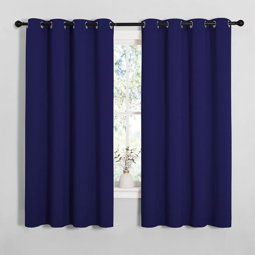 NICETOWN Blackout Curtains - All Season Thermal Insulated Grommet Drapes for Kids' Room | Royal Blue, 55 x 68 Inches