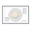 Dough Mat Silicone Baking Mats for Rolling Pastry,Kneading Sheet Sourdough Bread Baking Supplies Black 24x16" 0.45mmT