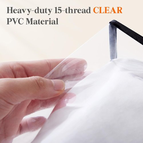 Lifewit 40L Clear Clothes Storage Bags - 8 Pack Vinyl Zipper Organizers for Bedding & Comforters