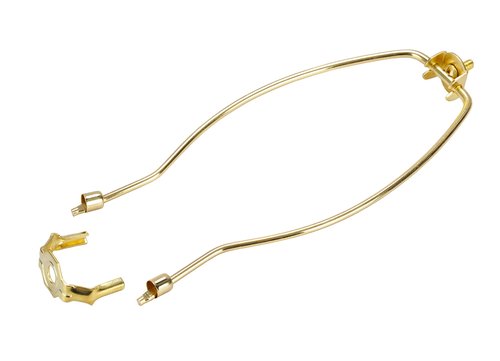 Aspen Creative 20004-1 12" Lamp Harp with Saddle in Polished Brass Finish