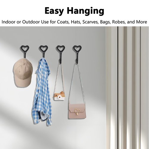 KMYZQDV Heart Ring Hook Cast Iron Wall Hooks for Kitchen Wedding Towel Hangers Cute Love Decorative Hook for Hanging Apron Bath Hat Cap Scarf Bag Coat Purse Cup Garage Decor