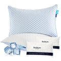 Bedsure Cooling Bed Pillows for Sleeping, Shredded Memory Foam Queen Pillows, Set of 2, Luxury Cover Made of Rayon Derived from Bamboo, Adjustable Firmness for Side, Back, Stomach, and Hot Sleepers