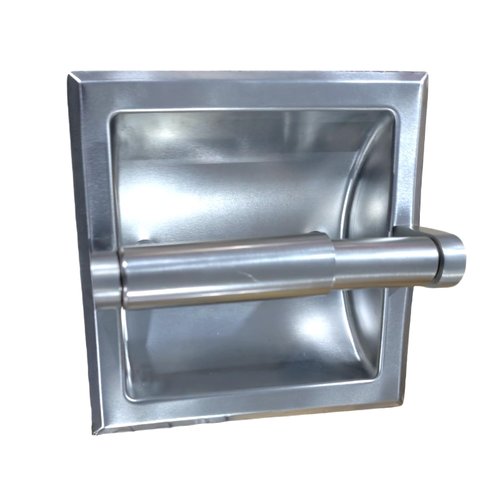 LSWYYP Recessed Toilet Paper Holder,Stainless Steel Square Wall Mounted Toilet Tissue Roll Holder,Toilet Paper Holder Insert for Bathroom Accessories,Brushed Silver