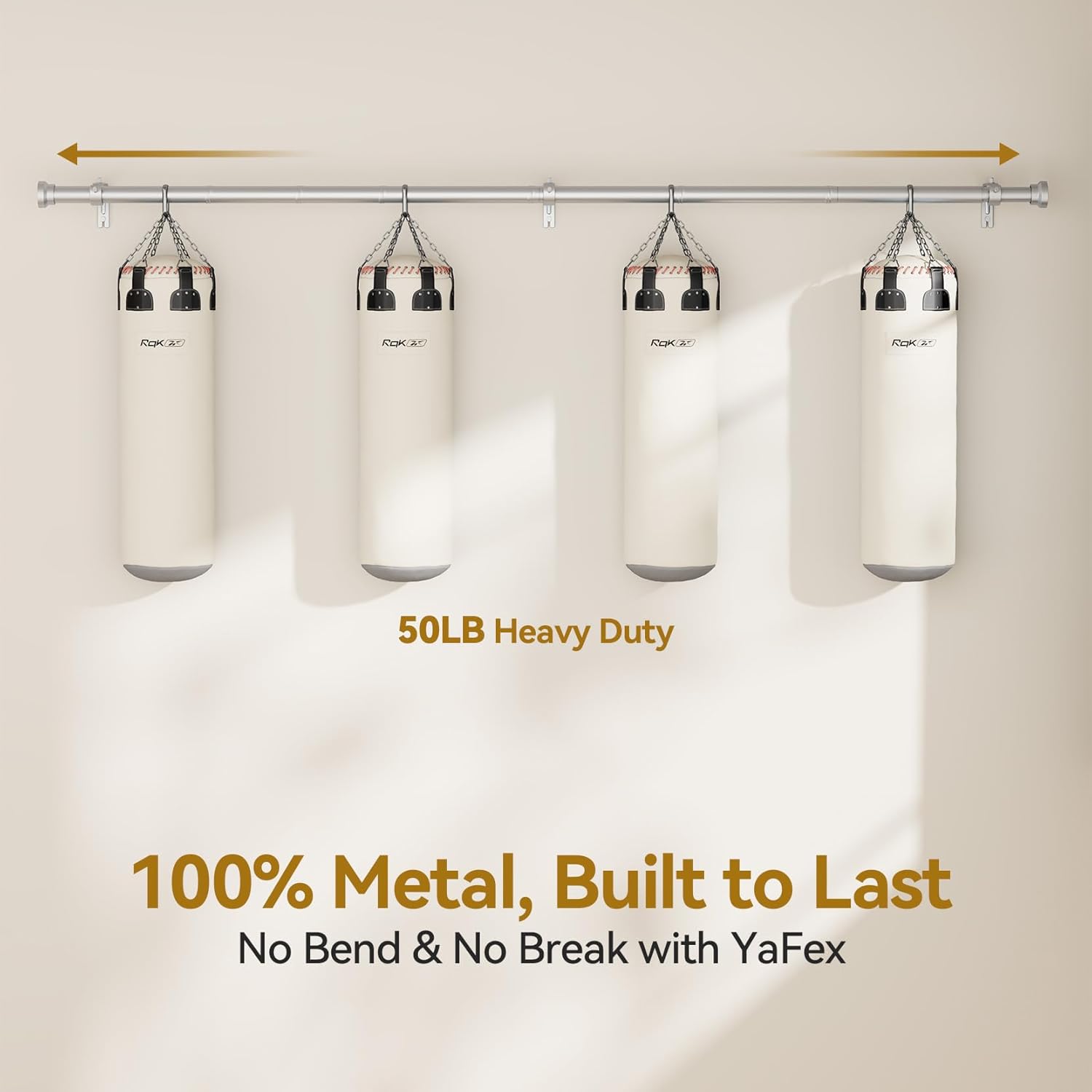 YaFex Curtain Rods - Heavy Duty 1 Inch Adjustable Window Treatment Rods | 32-84 Inch, Silver Finish