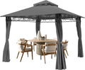 Skiennix Outdoor Canopy Tent - UV Protection Gazebo with 4 Sidewalls | 10'x13', Grey