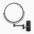 JERDON Wall-Mounted Magnifying Mirror - Bathroom Makeup Mirror with 5X Magnification - 8-Inch Diameter - Black - Model JP7506BK