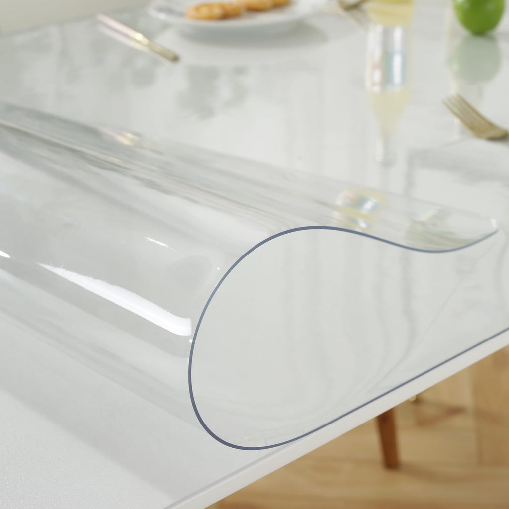LovePads Clear Table Cover Protector 40 x 60 Inch, 1.5mm Thick Plastic Table Cover, Table Protector for Dining Room Table, Waterproof Vinyl Tablecloth Table Pad Mat for Kitchen, Dresser, Writing Desk