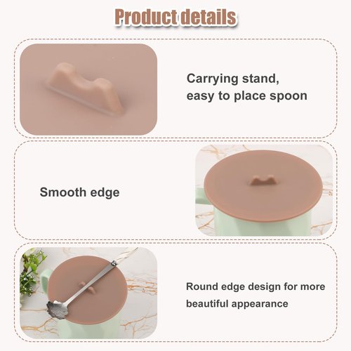 6pcs Silicone Cup Lids, 3.93 Inch Diameter Colorful Mug Cover Anti-dust Airtight Hot Cup Lids Universal Reusable Drink Covers for Tea Cups Mugs and Coffee Cup