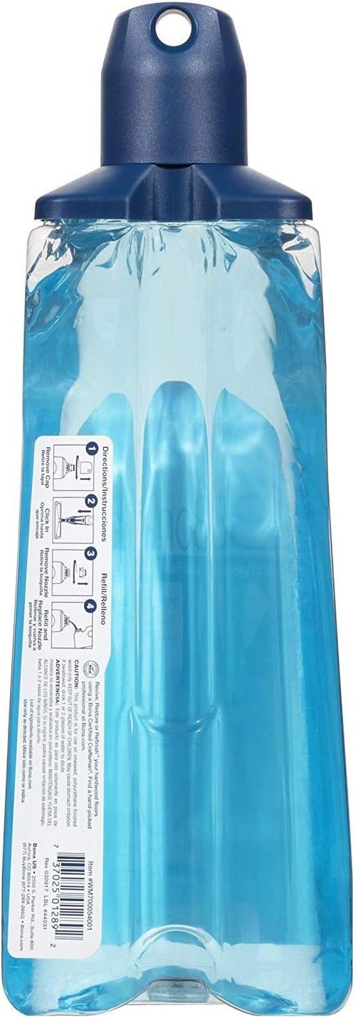 Bona Hardwood Floor Cleaner - Refillable Cartridge, 34 Oz (2 Pack) for Easy Cleaning