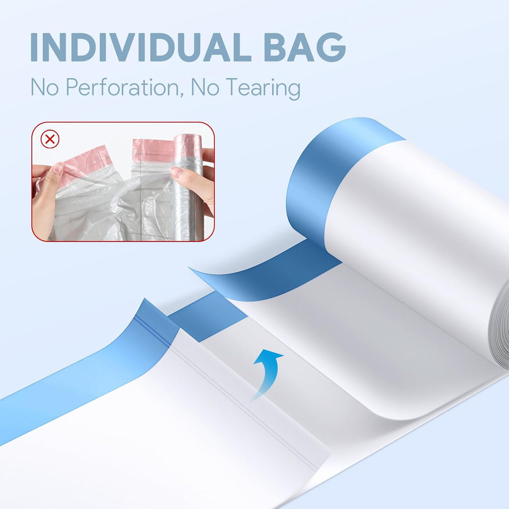 Skiennix 4 Gallon Trash Bags - Drawstring, Tear-Free, Unscented | 80 Count for Home & Office