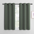 NICETOWN Blackout Curtain Panels - Thermal Insulated Grommet Drapes for Dining Room | Dark Mallard, 42x50-Inch (1 Pair)