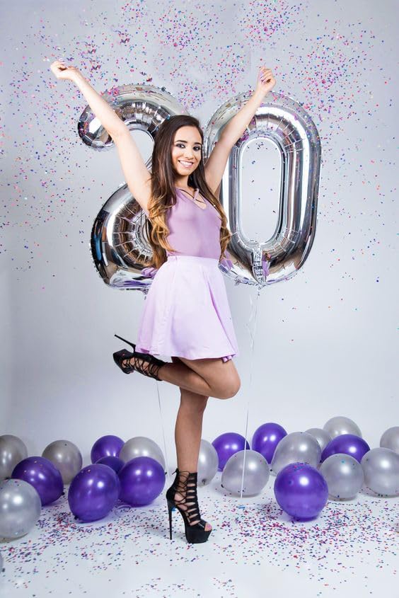 Silver Number Balloons by [Brand Name] - 40 Inch 0 Balloon for Birthday Celebrations | Perfect Party Supplies