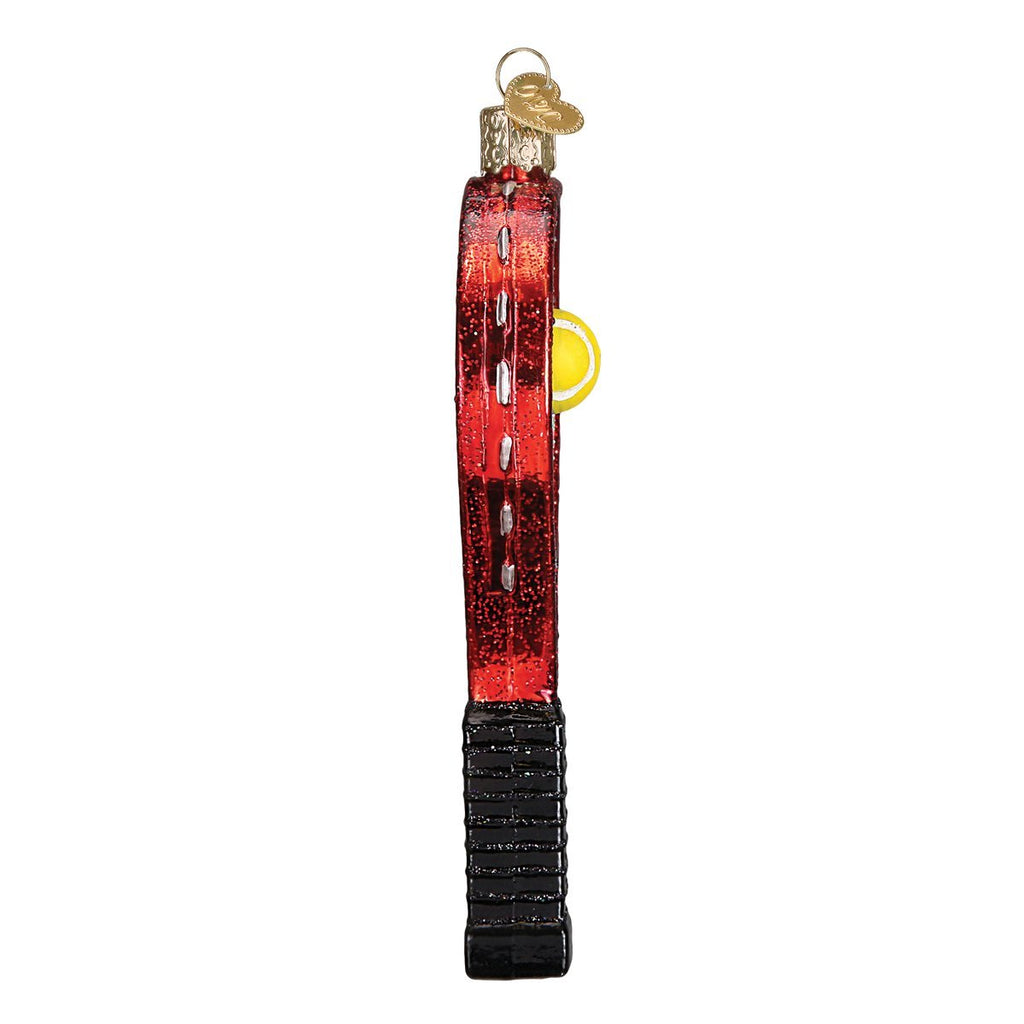 Old World Christmas Ornaments Red Tennis Racquet Glass Blown Ornaments for Christmas Tree