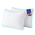puredown® Made in USA Goose Feather Down Gusseted Pillows,100% Cotton Cover, Pillows Queen Size Set of 2, Hotel Pillow Luxury Gusseted Bed Pillows for Sleeping
