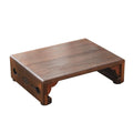 GZQWDC Wood Bed Step Stool,Wide Wooden Stepping Stool for Kids & Adults,Desk Foot Stool,4 inch Step Stool,Low Footrest Step Platform,Surface 15.8"x11.8"