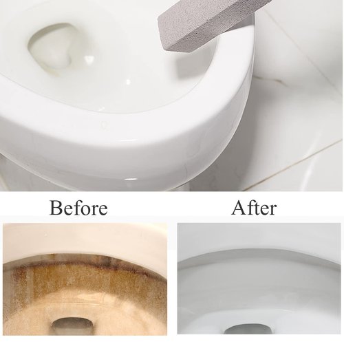 8 Pack Pumice Stone for Toilet Bowl Cleaning, Scouring Stick Remove Toilet Bowl Hard Water Rings, Calcium Buildup and Rust Suitable for Cleaning Toilet, Bathroom, Kitchen Sink, Grill（Gray