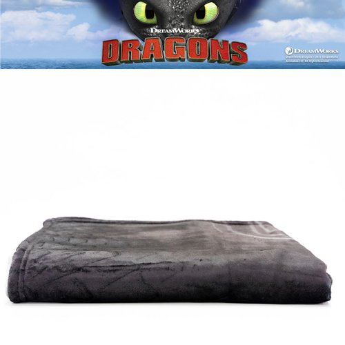 How to Train Your Dragon Toothless Kids Bedding Super Soft Plush Cozy Throw, 46 in x 60 in, (Officially Licensed Product) by Franco