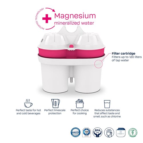 BWT AQUAlizer Home, 2.7 Liter, Water Mineralizer & Filtration Jug - Includes 1 Magnesium Enricher Cartridge, for Tea & Coffee Water, Prevents limescale, removes Lead & Chlorine, White