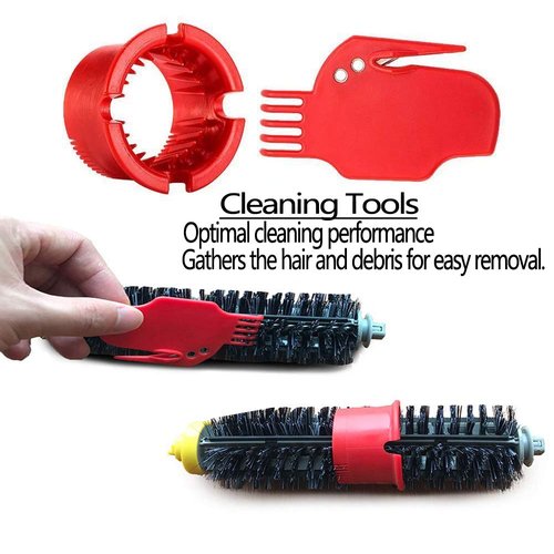 Replacement Parts for iRobot Roomba 600 Series 694 692 690 680 660 665 651 650 614 & 500 Series 595 585 564,Includ Side Brush, Bristle Brush and Flexible Beater Brush, Filter and Screw, Cleaning Tool