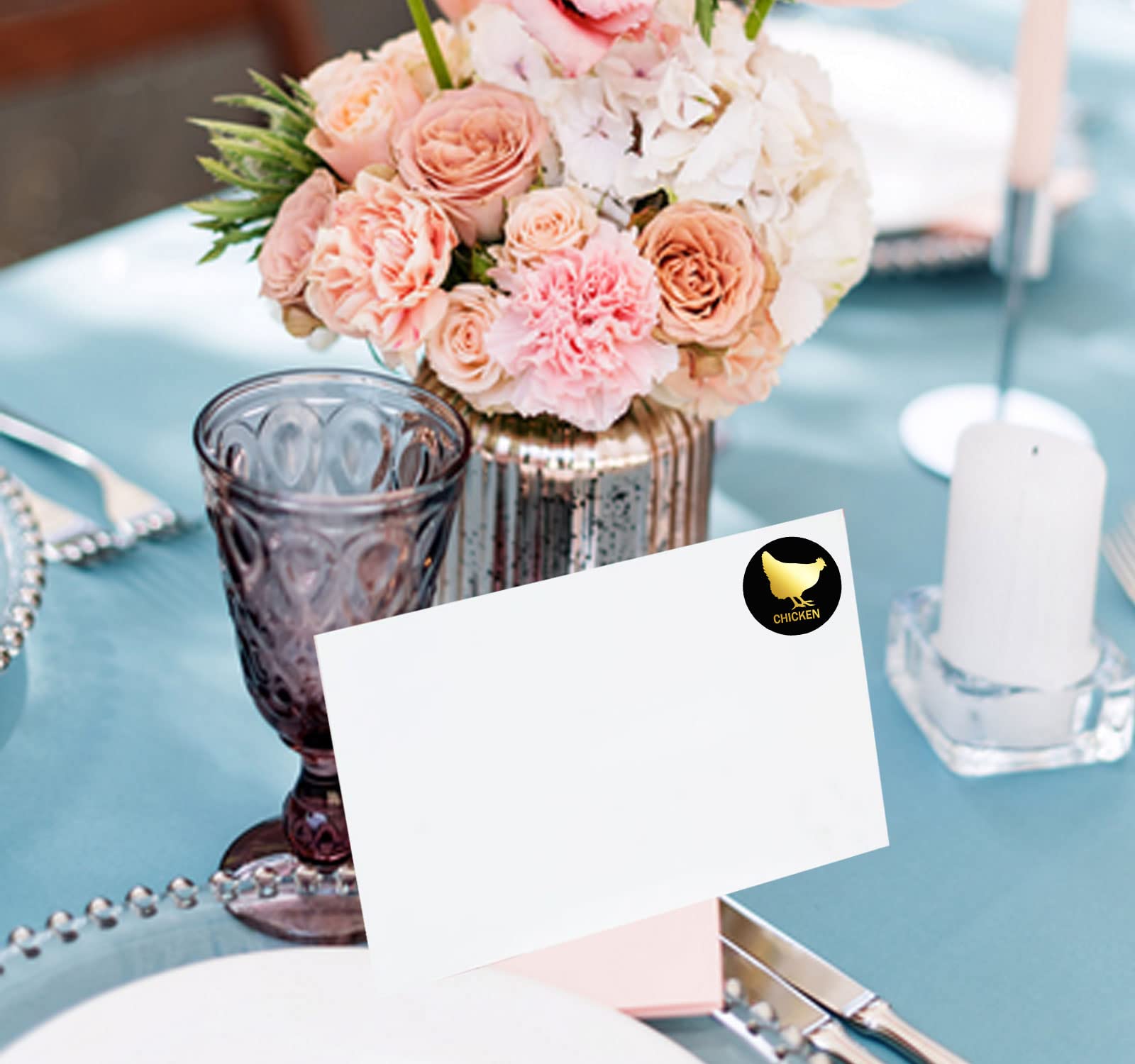 1 Inch Wedding Meal Choice Wedding Meal Indicator Sticker - Beef Fish Chicken Food for Kids Stickers Place Card Menu Choices Catering Food Stickers for Birthday Party 300Pcs