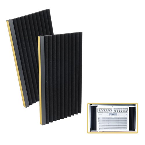 Large Window Air Conditioner Foam Insulation Panels,Extra Wide AC Side Extend Panel Kit,2 Pack,17in High x 12 in Wide x 7/8in Thick