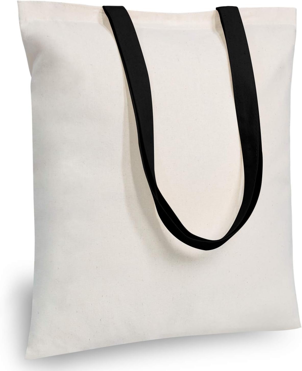 TOPDesign Cotton Tote Bags - 5-Pack Lightweight Reusable Grocery Bags for DIY & Promotions