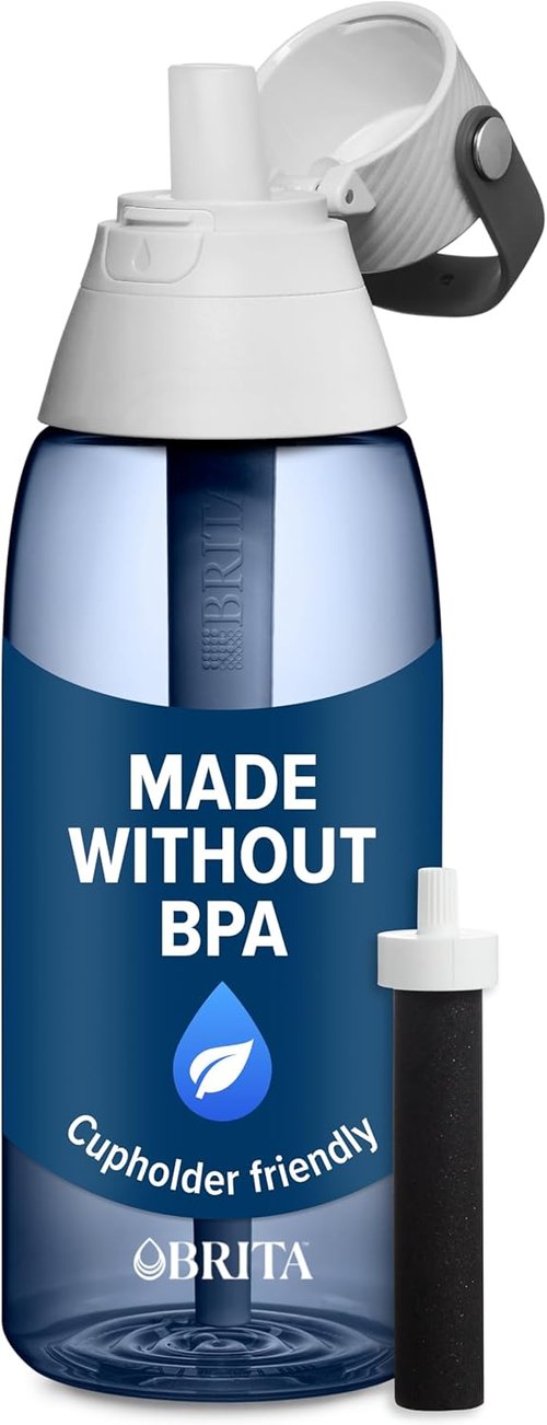 Brita Premium Filtering Water Bottle - BPA-Free, Reusable, Night Sky, 36 oz | Replaces 300 Plastic Bottles