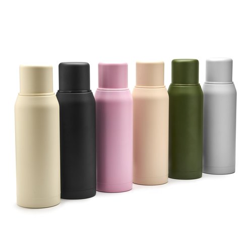 BALIBETOV Thermal Flask for mate - Vacuum Insulated With Double Stainless Steel Wall - BPA Free - A Thermic Bottle Specially Designed for Use With Mate Cup or Mate Gourd (Black, 33.8 OZ)