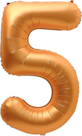 Number 5 Balloon - 40 Inch Orange Foil Balloon for Birthday Party, Graduation & Celebrations