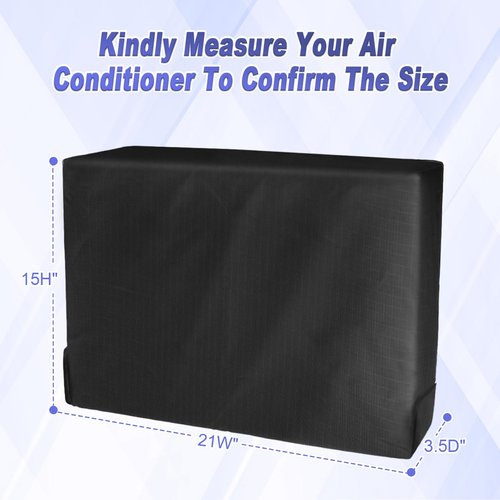 i frmmy Waterproof Insulated Indoor Air Conditioner Cover for Inside Window AC Unit, 21''Wx 15''Hx 3.5''D- Black