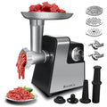 XFCNIKOU Electric Meat Grinder, 2800W Max Sausage Stuffer,Stainless Steel Meat Mincer With 2 Blades, 3 Plates, Sausage Tube And Kubbe Kit For Home Kitchen Use
