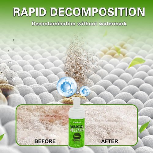 Upholstery Foam Cleaning 2 Pack, No Rinse Fabric Cleaner for Sofas, Couches & Car Seats, Quickly Lifts Stains & Dirt, Safe for Households with Kids & Pets, Easy-to-Use for Fresh & Spotless Furniture