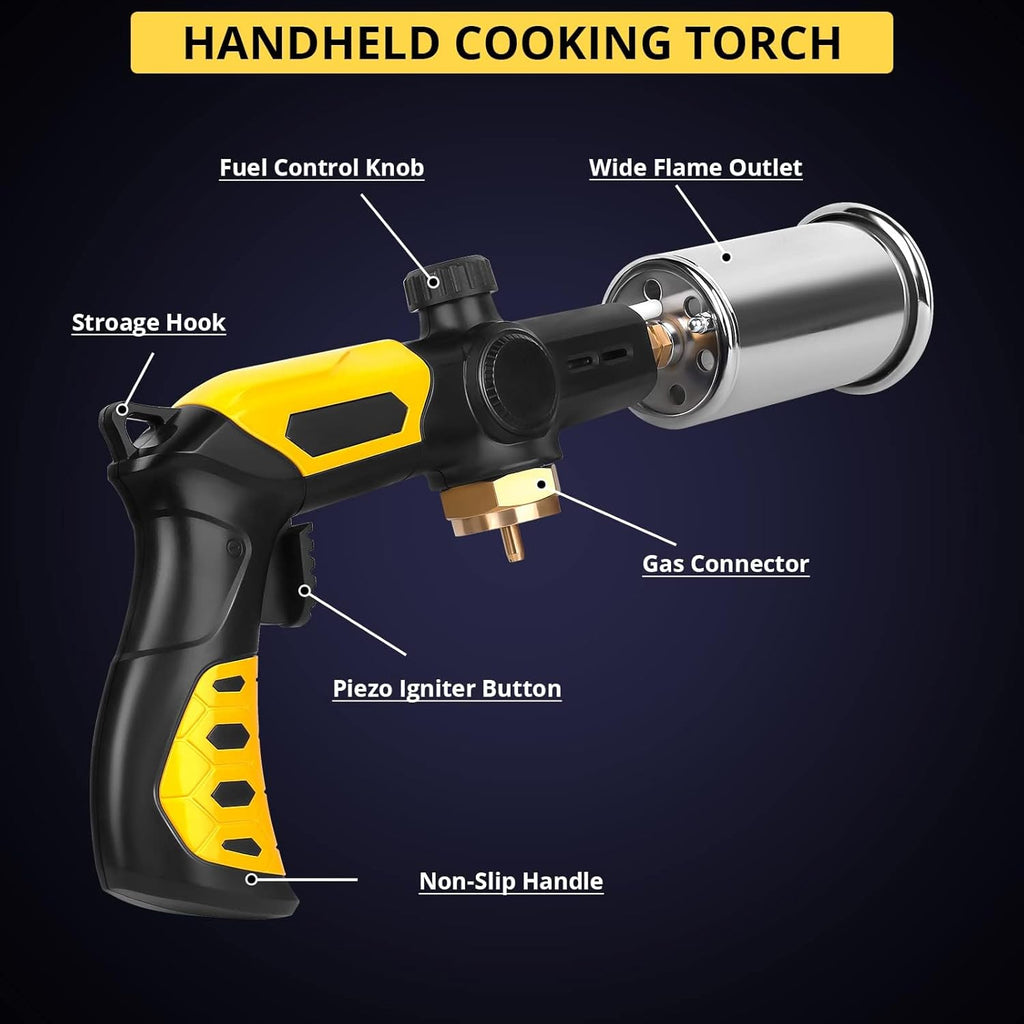 TBTEEK Cooking Torch - Powerful Culinary Grilling Torch for Searing Meat & BBQ | Propane Torch