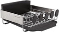 KitchenAid Dish Rack - Compact, Rust Resistant Design with Removable Caddy & Self-Draining Drainboard | 16.06-Inch, Black