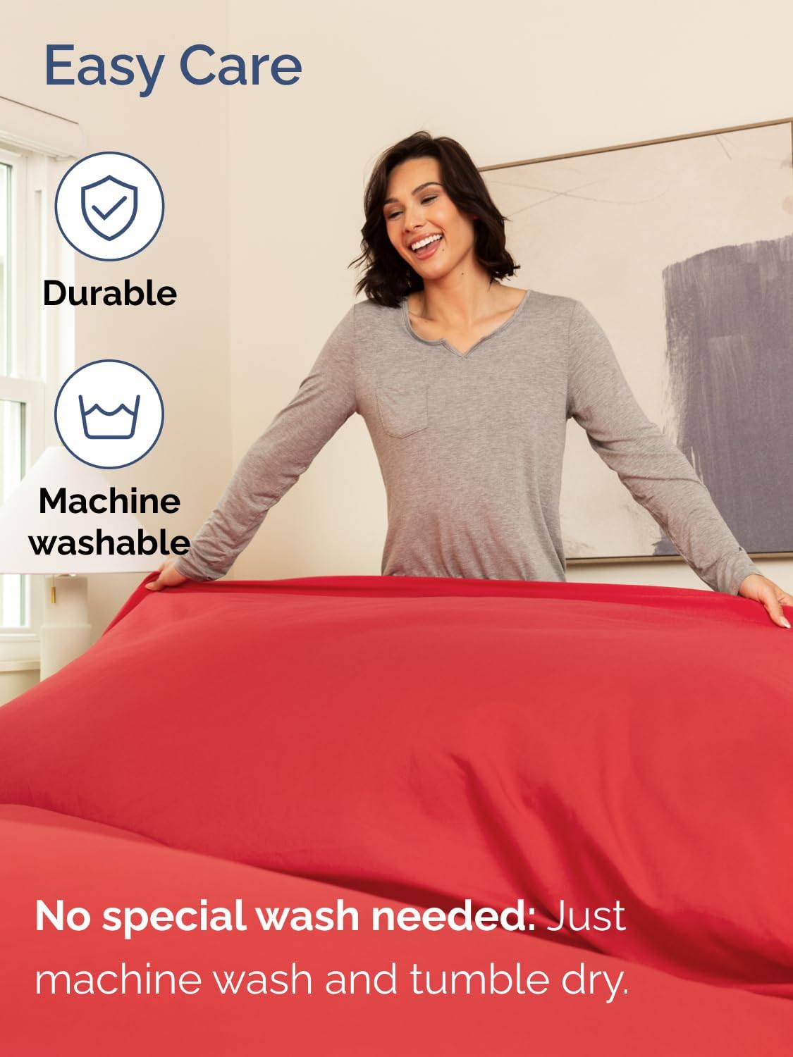 Skiennix Extra Deep Queen Sheet Set - 6 Piece Breathable Cooling Bedding - Luxury Red Sheets for All Ages