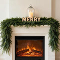 Aiinoo 2 Pcs 6 Ft Artificial Norfolk Pine Garlands Real Touch Winter Greenery Garland Faux Green Garland for Table Centerpieces Mantle Wall Indoor Outdoor Christmas Decorations