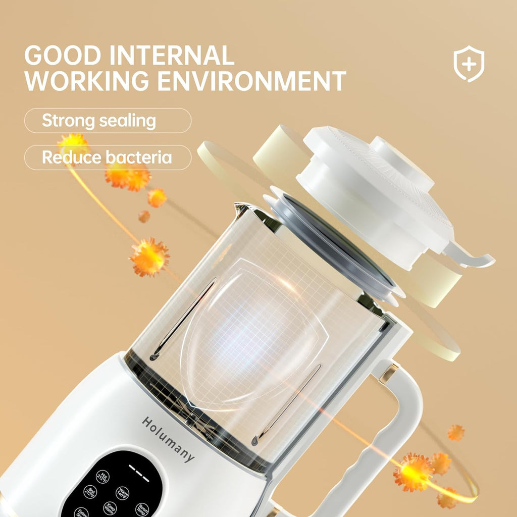 35oz Nut Milk Maker Machine - 8-in-1 Auto Programs for Almond, Oat, Soy Milk, with 18H Delay Start | 60s Self-Clean | Quiet Operation