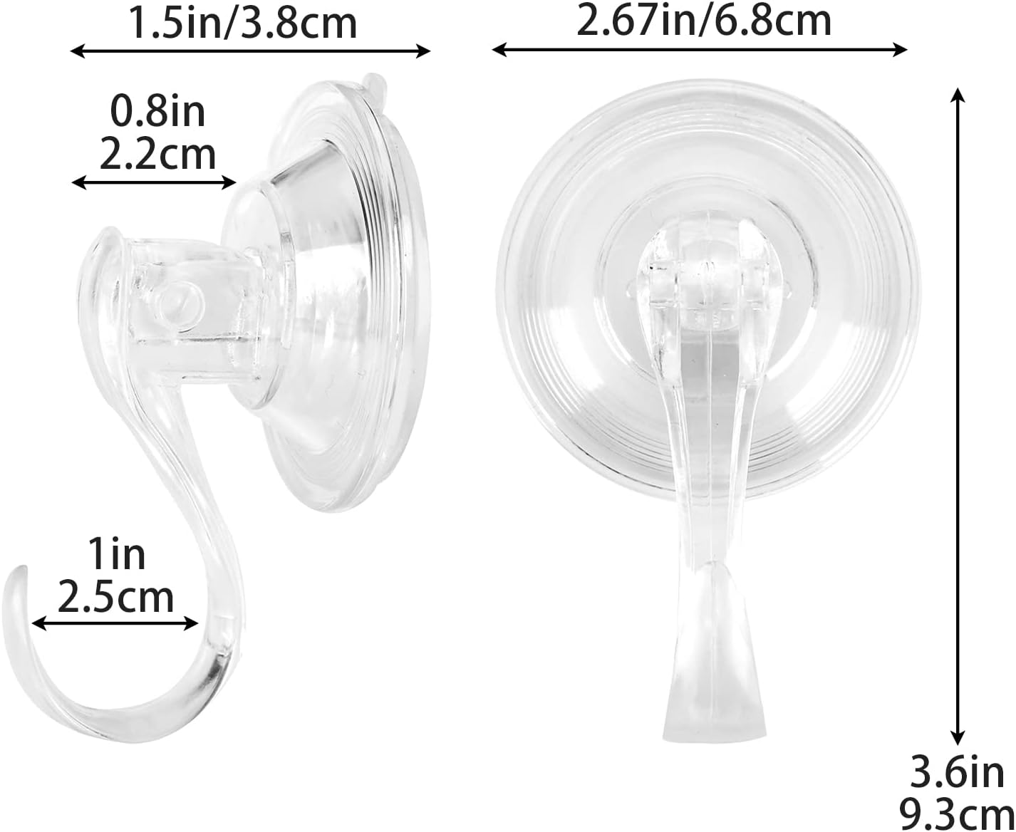 Sattiyrch Wreath Hanger - Removable Suction Cup Hooks for Glass Doors | Holds Up to 16 Lbs
