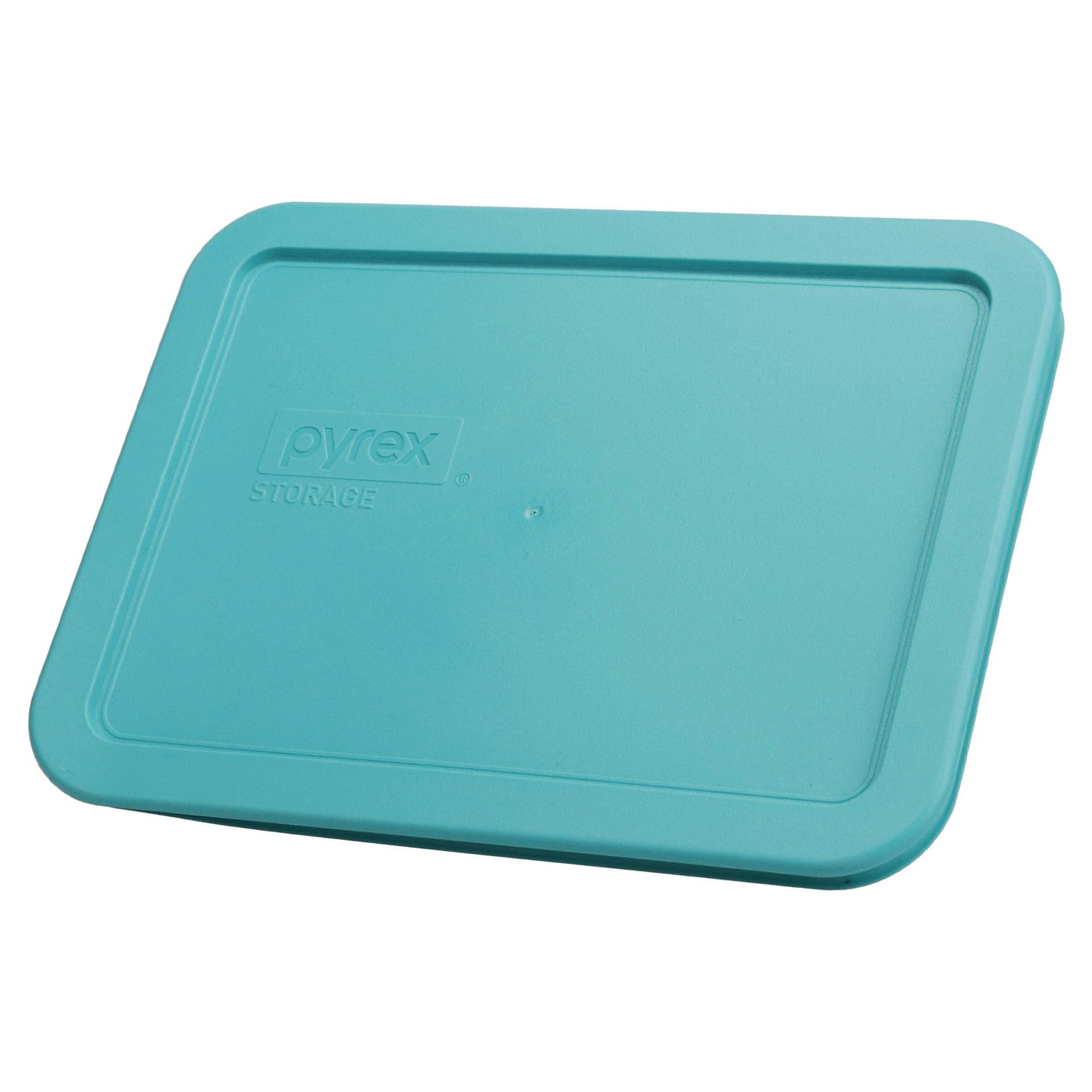 Pyrex (2) 7200-PC 2-Cup, (1) 7201-PC 4-Cup, (2) 7210-PC 3-Cup and (1) 7402-PC 6/7-Cup Turquoise Lids - Made in USA
