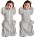 Love to Dream Swaddle UP - Gray Newborn Swaddle for Better Sleep | 5-8.5 lbs, Arms Up Position (Pack of 2)