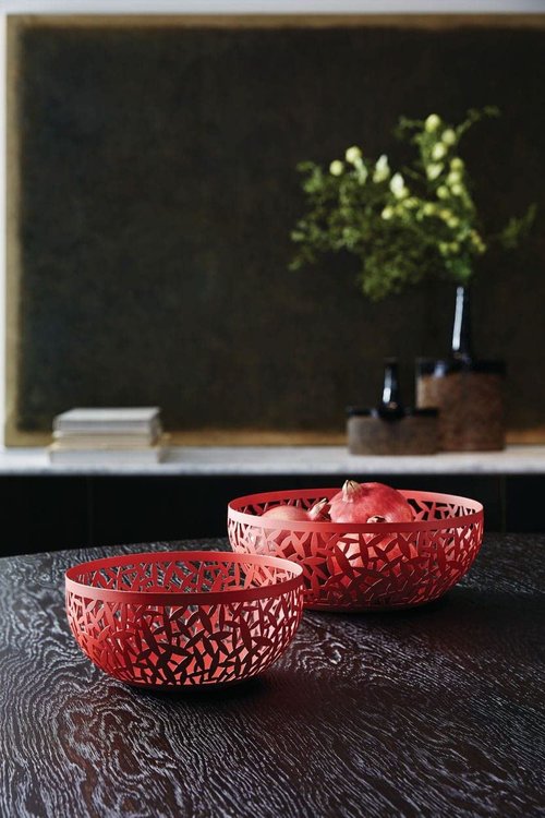 Alessi MSA04/21 B "CACTUS!" Fruit Holder in Steel Coloured With Epoxy Resin, Black