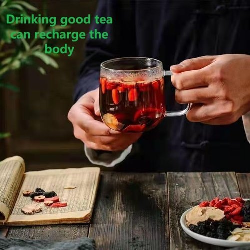Ginseng Five Treasures Kidney Tea for Women and Men,Traditional Chinese Herbal Blend Tea with Ingredients Formula,Kidney Detox Cleanse Teabags,3.5oz