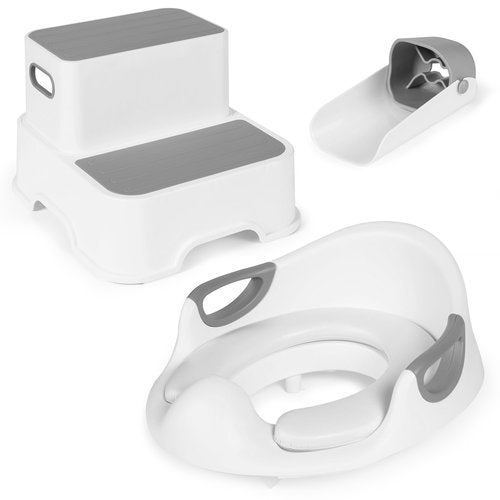 Step Stool, Toilet seat & Faucet Extender for Toddlers with Detachable Step, Non-Slip Floor & Step Pads – Stool Helper for Kids for Kitchen Counter, Bathroom Sink, and Bedroom