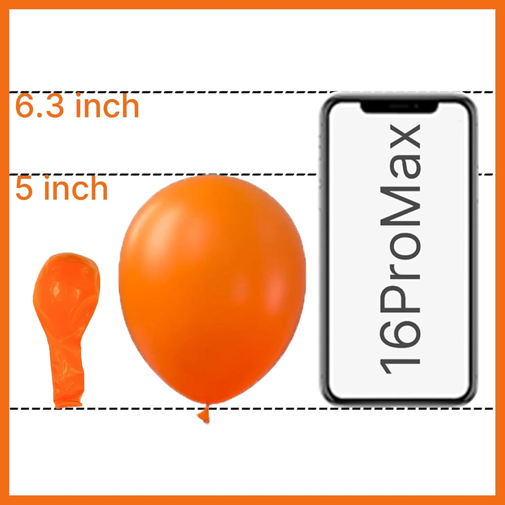 PartyWoo Orange Balloons - 50 Pack 5-Inch Mini Fall Latex Balloons for Thanksgiving & Halloween Decor