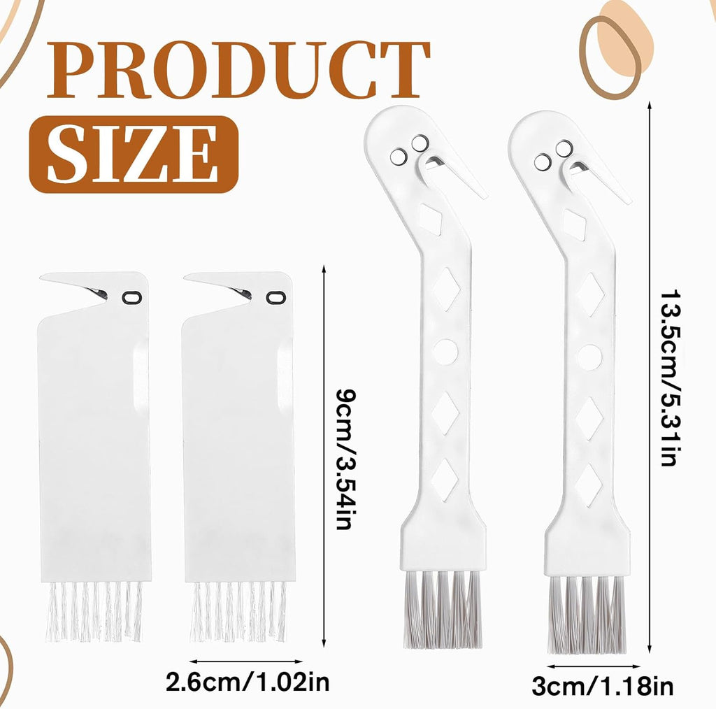 Skiennix Handheld Vacuum Brush Cleaner - 2-in-1 Universal Roller Tool for Robot Vacuums | White - 4 PCS Set
