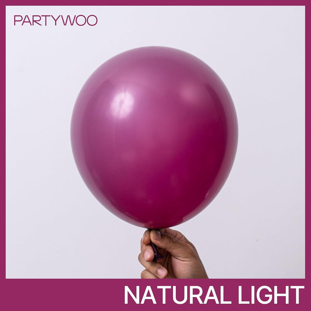PartyWoo Dark Purple Balloons - 50 Pcs 12 Inch Latex Helium Balloons for Graduation & Events