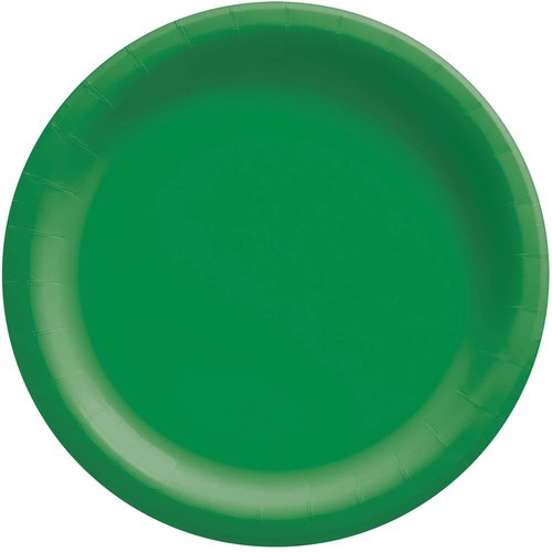 Festive Green Big Party Pack Round Paper Plates - 6 3/4", 300 Ct