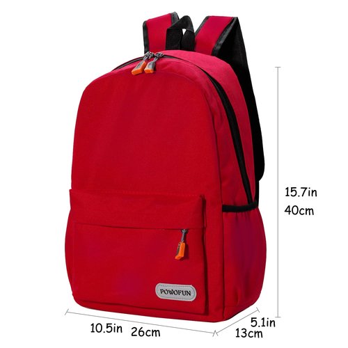POWOFUN 15 inch Kids Backpack Lightweight Elementary School bag Kindergarten Bookbag Casual Travel Daypack